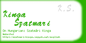 kinga szatmari business card