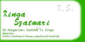 kinga szatmari business card